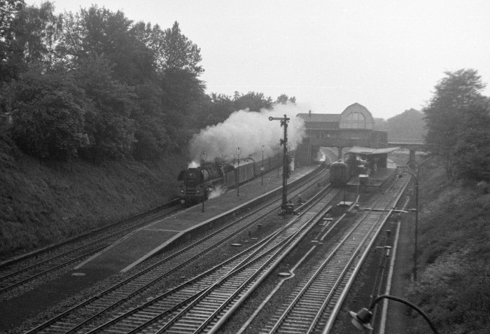 01.5 D-Zug nach Berlin Durchfahrt Aumühle, Mai 1973