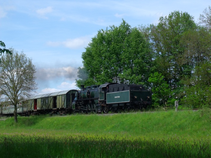 3673 Tv mit Zug BYB 79647 Gunzenhausen→Nördlingen südlich von Wassertrüdingen, um 15:21h am 01.06.2019