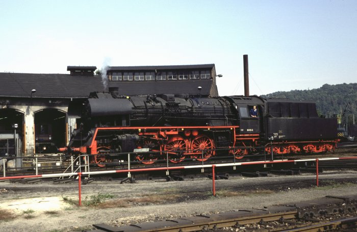 35 1113 auf der Drehscheibe im Bw Nossen, 03.09.1982