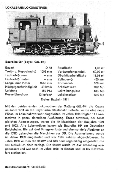 Kurzbeschreibung originale GtL 4/4