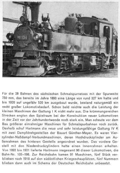 Kurzbeschreibung der Baureihe 99.51 - alte sächsische IV K - Teil 2