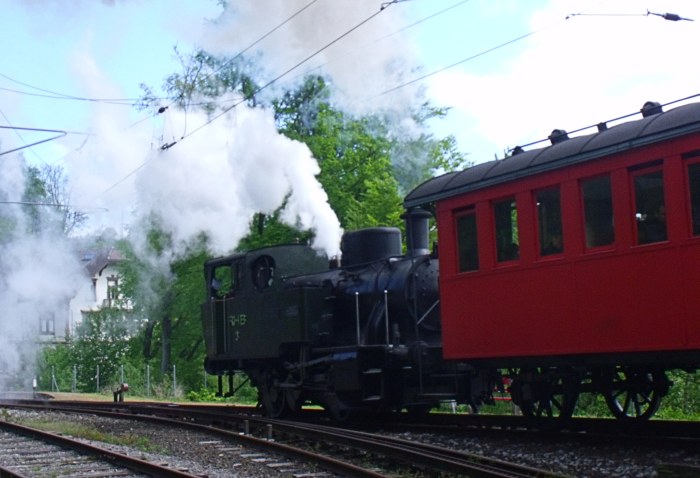 RHB 3 Ausfahrt Wienacht-Tobel nach Heiden hoch, um 11:17h am 04.05.2014