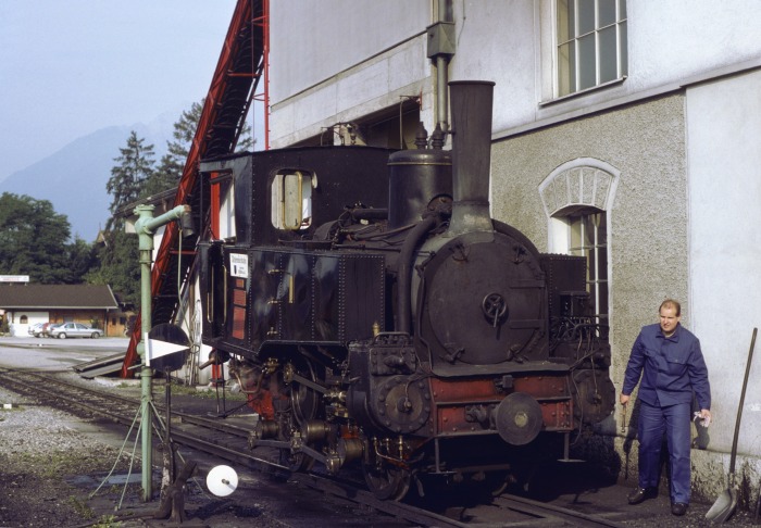 AsB Lok 1 im Bw Jenbach, am 19.08.1995