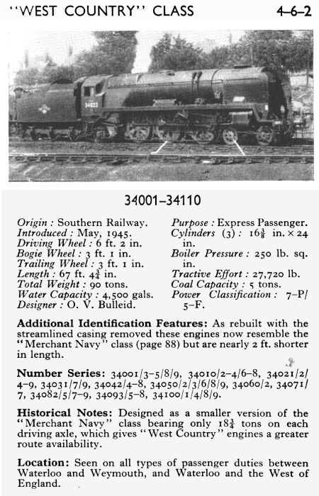 Beschreibung ex SOUTHERN WEST COUNTRY class