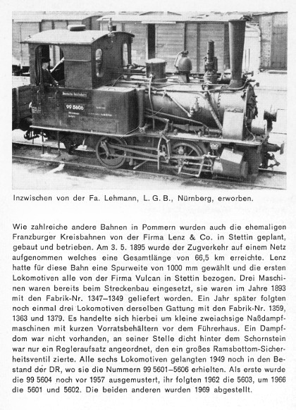 Kurzbeschreibung ex Baureihe 99 560 - heute Lok FRANZBURG als einzige betriebsfähige Museumslok der Baureihe - Teil 2