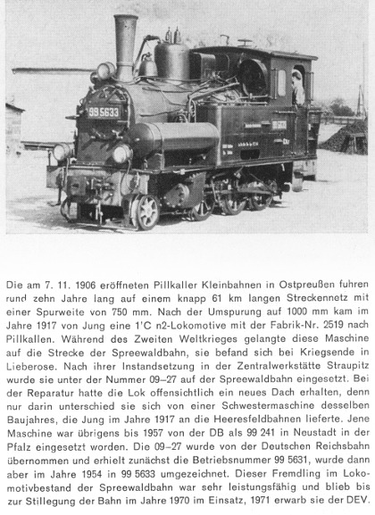 Kurzbeschreibung ex Baureihe 99 563 - heute Lok SPREEWALD als einzige betriebsfähige Museumslok der Baureihe - Teil 2