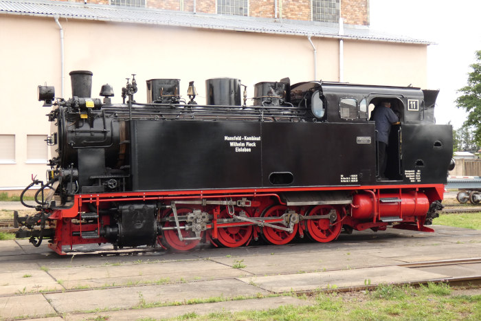 Lok Nr.11 in Benndorf/Klostermansfeld, fotografiert am Morgen des 26.05.2022 um 9:06h