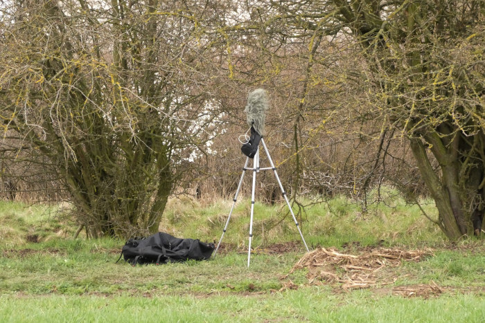 Mikrofonaufbau bzw. Aufnahmegerät am Standort nahe der Niewandtschachthalde... mal so zur Abwechslung anzuschauen...