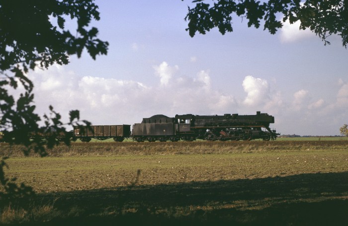 41 1025 Güterzug nach Stendal bei Vinzelberg, 25.10.1982