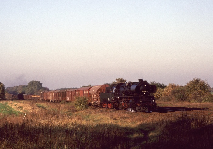 50 3642 mit Ng 61851 in Dergenthin, 31.10.1984 50 3642 mit Ng 61851 in Dergenthin, 31.10.1984