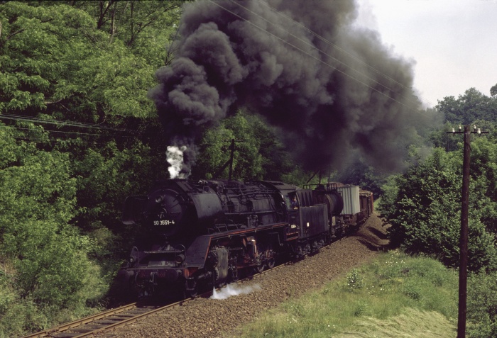 50 3551 mit Gz Meißen->Nossen bei Miltitz-Roitzschen, 18.06.1982 50 3551 mit Gz Meißen->Nossen bei Miltitz-Roitzschen, 18.06.1982