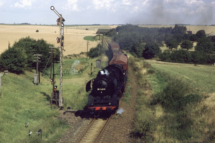 50 3529 vorm Ng 61348 Einfahrt Deutschenbora, 28.08.1982