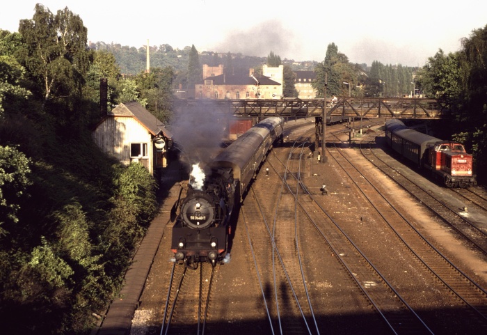 50 3540 mit P 7774 Ausfahrt Döbeln, 03.09.1982