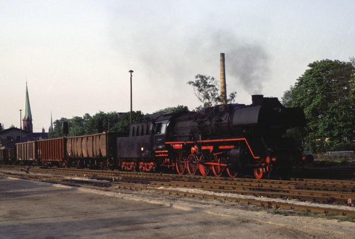 50 3698 vor Güterzug in Hainichen, 17.05.1983 50 3698 vor Güterzug in Hainichen, 17.05.1983