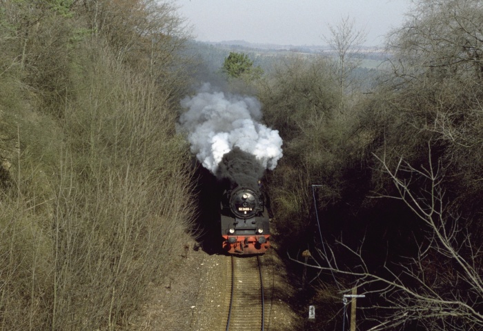 50 3688 mit N 14719 vor Martinroda, 23.03.1995 50 3688 mit N 14719 vor Martinroda, 23.03.1995