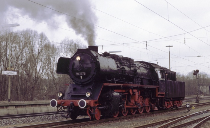 50 3576 in Günzburg (Bayern), am 11.02.1996 50 3576 in Günzburg (Bayern), am 11.02.1996
