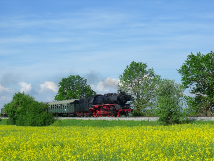 50 0072 mit Bayernbahn-Sonderzug BYB 79640 Richtung Wassertrüdingen, fotografiert zwischen Mörsbrunn und Bettendorf südlich von Oettingen, um 9:53h am 30.05.2019 50 0072 mit Bayernbahn-Sonderzug BYB 79640 Richtung Wassertrüdingen, fotografiert zwischen Mörsbrunn und Bettendorf südlich von Oettingen, um 9:53h am 30.05.2019