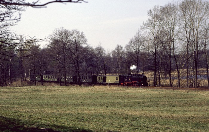 99 1791 mit P 14210 bei Cunnertswalde, am 24.03.1990 99 1791 mit P 14210 bei Cunnertswalde, am 24.03.1990