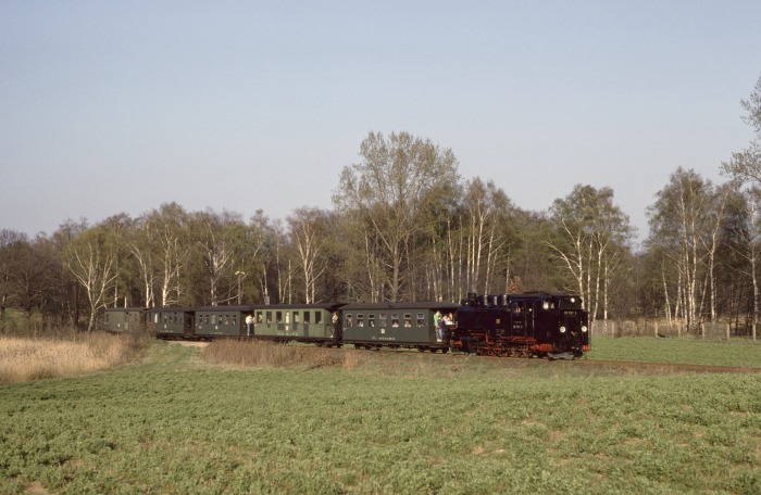 99 1791 Tv vor P 14218 bei Friedewald, am 24.03.1990 99 1791 Tv vor P 14218 bei Friedewald, am 24.03.1990