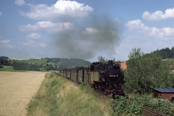 99 1734 mit P 14269 bei Obercarsdorf, am 20.08.1978