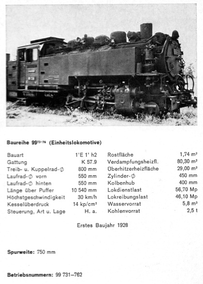 Kurzbeschreibung der Baureihe 99.73 - Teil 1 Kurzbeschreibung der Baureihe 99.73 - Teil 1