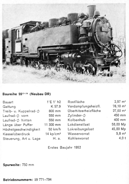 Kurzbeschreibung der Baureihe 99.77 - Teil 1