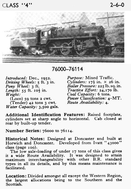 Beschreibung British Railway class MT4 (76000)