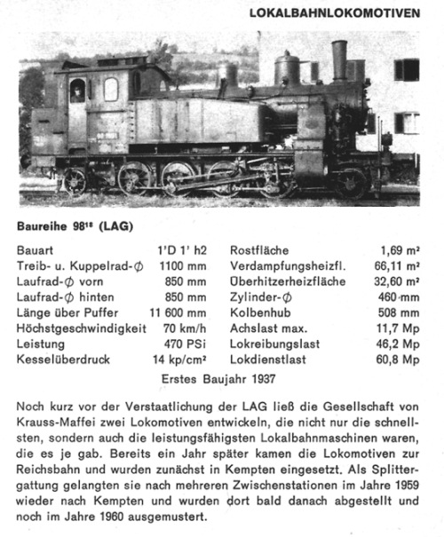 Kurzbeschreibung der Baureihe 98.18